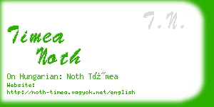 timea noth business card